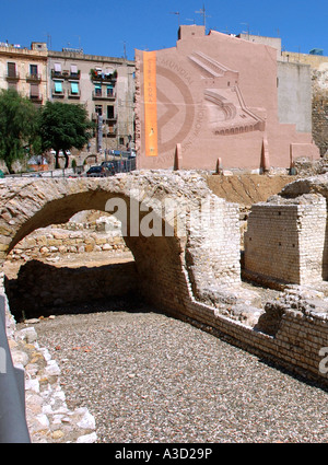 Blick auf die herrlichen römischen Ruinen von Tarragona Katalonien Katalonien Katalonien Costa Dorada España Spanien Europa Stockfoto