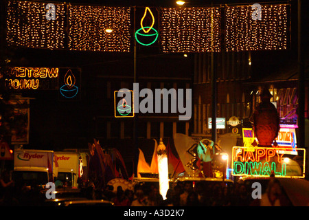 Diwali Hindu-Festival der leichten Wembley Nord-London Stockfoto