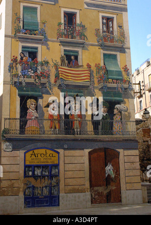 Bunte Karikaturen Tarragona Catalonia Katalonien Katalonien Costa Dorada España Spanien spanische Iberia iberischen Halbinsel Europa Stockfoto