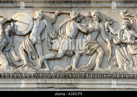 Detail der Propyläen Pinakothek München Bayern Deutschland Stockfoto