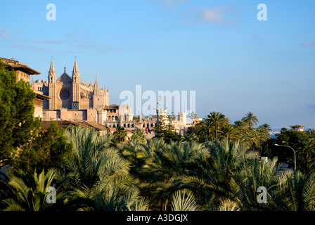 Palma De Mallorca, Kathedrale, anzeigen Fom Es Baluards, Spanien, Balearen, Europa Stockfoto