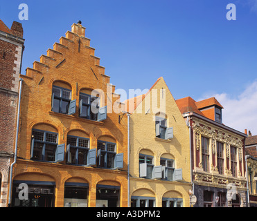 FRANKREICH NORD/PAS-DE-CALAIS LILLE VIEUX LILLE FLÄMISCHEN STADTHÄUSER Stockfoto