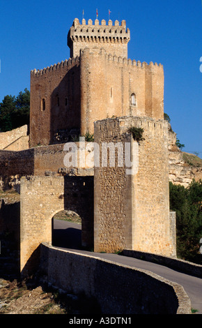 Alarcon.Marques de Villena Burg, jetzt Parador Nacional.  Cuenca Provinz, Region Kastilien-La Mancha. Spanien Stockfoto