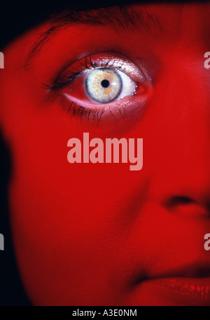 Frau eine Augenuntersuchung Stockfoto