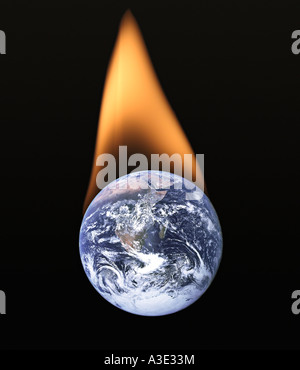 Brennende Erde Stockfoto