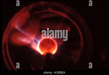 Plasma-Ball und Hand 0511 Stockfoto