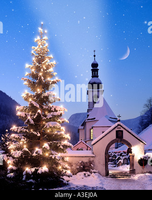 De - Bayern: Weihnachten in Ramsau Stockfoto