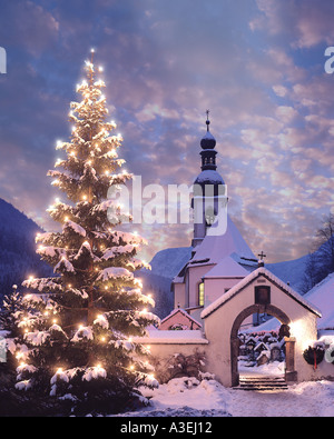 DE - Bayern: Weihnachten in Ramsau Stockfoto
