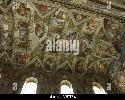 Michaelangelo s Decke der Sixtinischen Kapelle der Vatikan Rom-Italien Stockfoto
