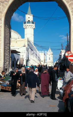 Der Souk Eingang Tripolis Libyen in Nordafrika Stockfoto