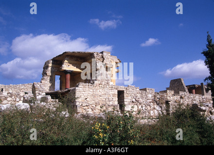 Teil des Palastes von Knossos auf Kreta Stockfoto