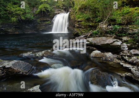 Fällt der Falloch auf dem Fluss Falloch Loch Lomond und Trossachs National Park-Schottland Stockfoto