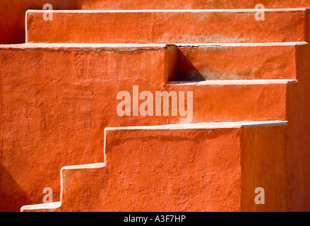 Schritte auf einem Gebäude, Jantar Mantar, New Delhi, Indien Stockfoto