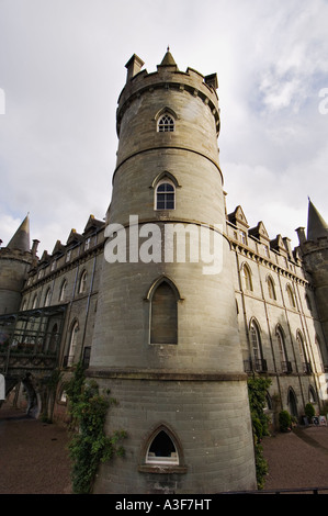 Turm von Inveraray Castle Sitz des Herzogs von Argyll Inveraray Schottland Stockfoto