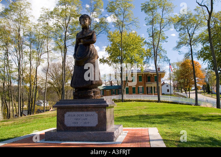 Galena Illinois USA Statue der First Lady Julia Dent Grant Stockfoto