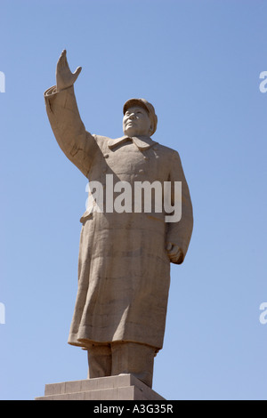 Statue von Mao Zedong Peoples Square Kashgar Xinjiang China Stockfoto