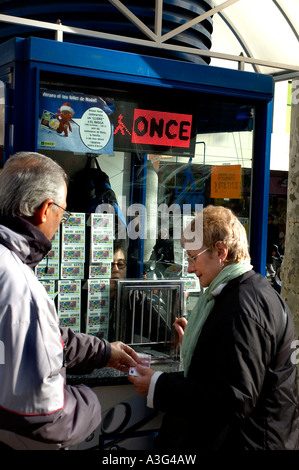 Ticket-Haus Barcelona Glücksspiel Lotto spielen Stockfoto