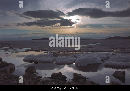 Khuvsgul See bei Sonnenuntergang. Nord-Mongolei Stockfoto