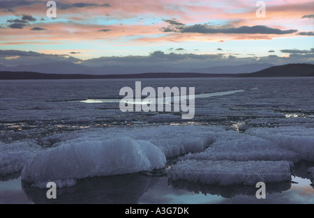 Khuvsgul See bei Sonnenuntergang. Nord-Mongolei Stockfoto