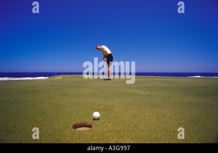 Gary Player entworfen Golfplatz in Soma Bay, Loch Nr. 5, Rotes Meer, Ägypten Stockfoto