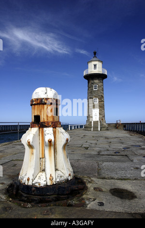 Der Ostanleger an Whitby, North Yorkshire, England. Stockfoto