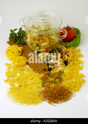 Pasta-Stillleben Stockfoto