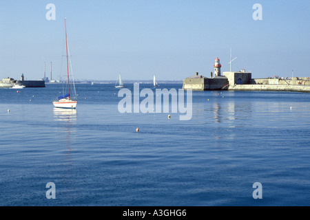 Szene aus dem Pier in Dun Laoghaire, Dublin County, Irland Stockfoto