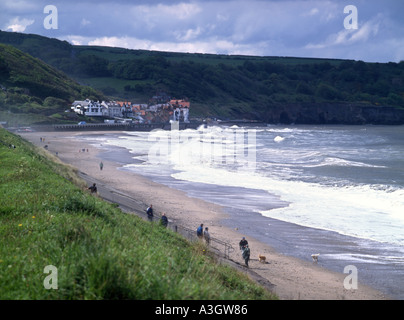 Blick in Richtung Whitbys Dorf aus Whitby North Yorkshire Stockfoto