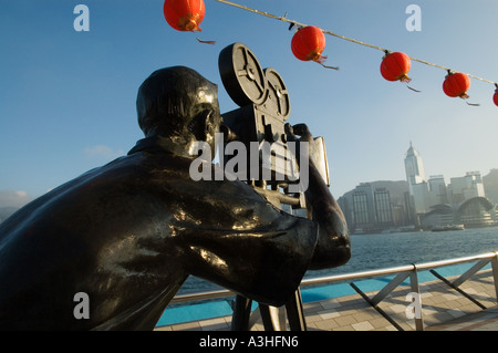 "Skulpturen entlang der Avenue of the Stars TST Kowloon Hong Kong" Stockfoto