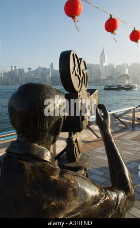 "Skulpturen entlang der Avenue of the Stars TST Kowloon Hong Kong" Stockfoto