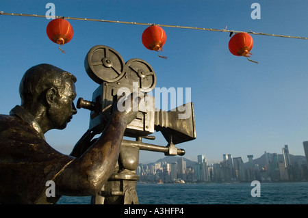 "Skulpturen entlang der Avenue of the Stars TST Kowloon Hong Kong" Stockfoto