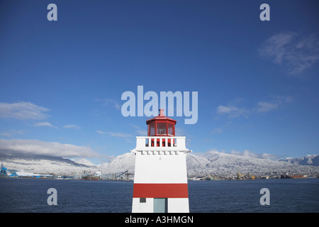 Brockton Point Lighthouse, Stanley Park, Vancouver, Britisch-Kolumbien, Kanada Stockfoto