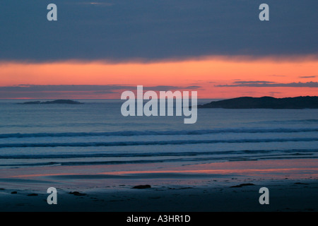 Sonnenuntergang über Machirs Bay Islay Argyll Schottland Stockfoto