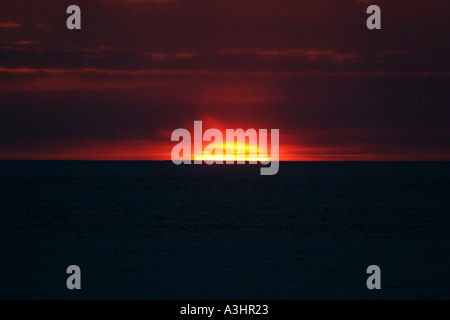 Sonnenuntergang über Machirs Bay Islay Argyll Schottland Stockfoto