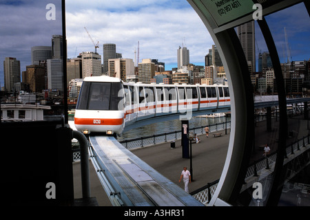 Einschienenbahn Stadt Sidney Australien Stockfoto