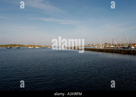 Anlegeboote im Yachthafen Amble, Northumberland, Großbritannien Stockfoto