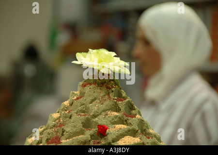 Zatar Spice Pyramide ein Gewürzgeschäft im muslimischen Viertel der Altstadt in Ost-Jerusalem Israel Stockfoto