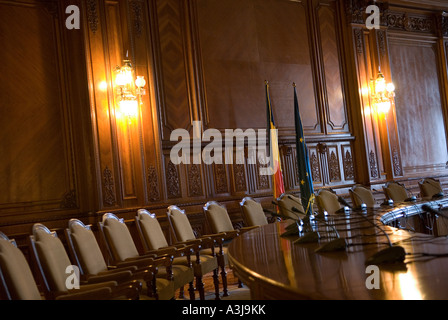 Innenansicht der Palast des Parlaments (Palatul Parlamentului) in Bukarest, Rumänien Stockfoto