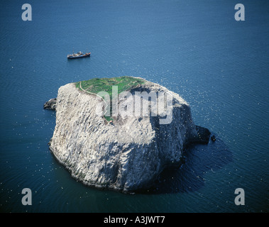 Bass Rock in den Firth of Forth Schottland-Luftbild Stockfoto