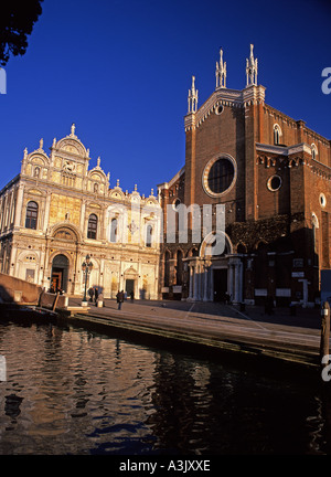 Kirche von SS Giovanni & Paolo (SS John & Paul und ehemalige Scuola Grande di San Marco Castello Venedig Veneto Italien Stockfoto