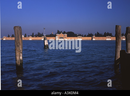 Venedig San Michele In Isola Friedhof Insel von Fondamenta Nove Venedig Veneto Italien Stockfoto