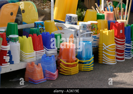 Strand waren zum Verkauf im Seebad Stockfoto