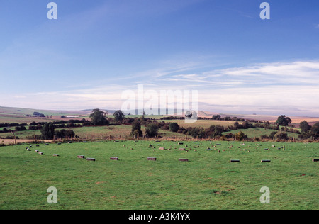 Das Heiligtum (5000 Jahre alte Henge Denkmal), Overton Hill in der Nähe von Avebury, Wiltshire, England Stockfoto