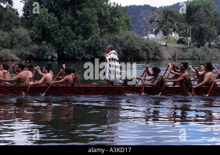 Ngaruawahia Maori Regatta. North Island, Neuseeland Stockfoto