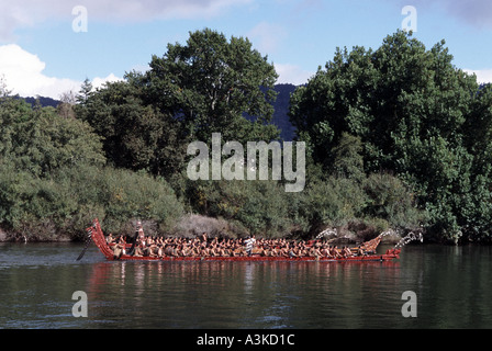 Ngaruawahia Maori Regatta. North Island, Neuseeland Stockfoto