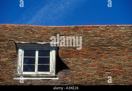Nahaufnahme von Fenster und Dachschrägen Mermaid Street Rye East Sussex England GB UK Europa Stockfoto