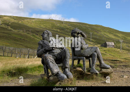 Skulpturen in Glenshee Ski Zentrum Cairnwell Pass Besucher Zentrum Grampian Mountains Cairngorm National Park-Schottland Stockfoto