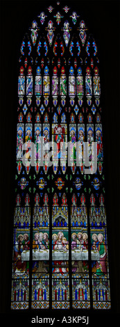 Glasmalerei-Fenster Church of St Mary die Jungfrau Tetbury Gloucestershire England Juli 2006 Stockfoto