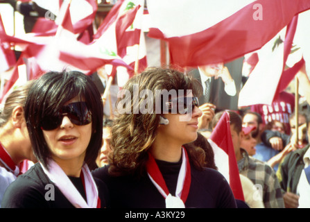 vor den Augen der Menge-Beirut-Libanon Stockfoto