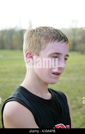 Heißen Querfeldein Läufer Stockfoto